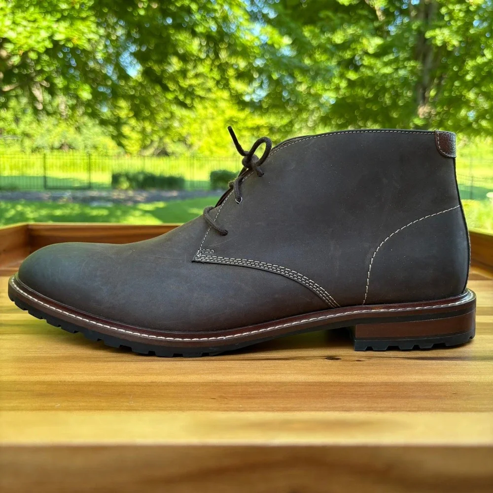 Johnston & Murphy Boswell Chukka Boot Mens 13M Brown Oiled Leather 59-5434 NEW